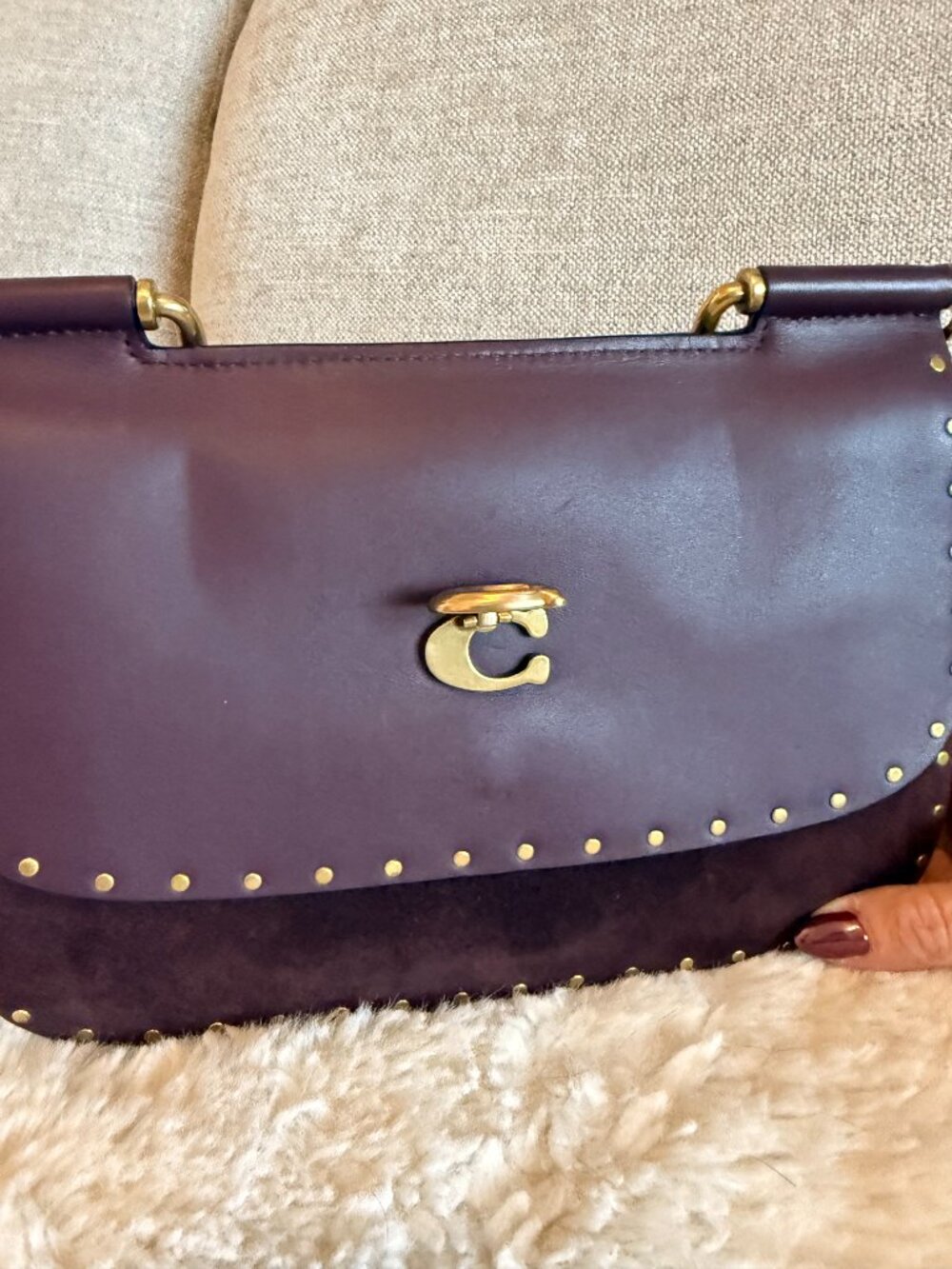 Coach Sample Ellie With Rivets Bag - Picture 6 of 12